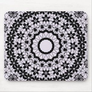 Dekoration aus schwarz-grauem Granit ohne Stilrich Mousepad