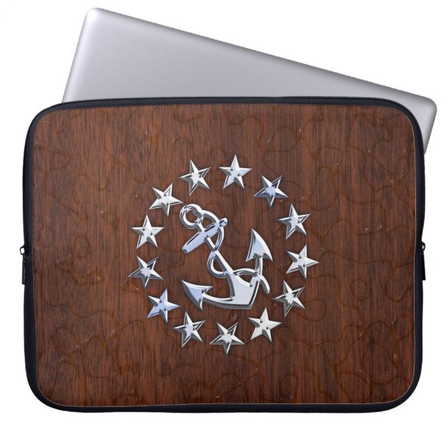 Dekoration der amerikanischen Schiff Flag Anchor S Laptopschutzhülle (Vorderseite)