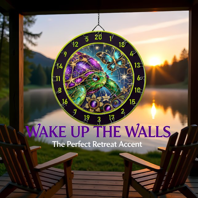 Dekoration der bezaubernden Turtle Butterfly Fanta Dartscheibe (Von Creator hochgeladen)