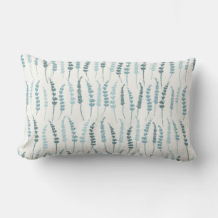 Dekoration der Blue Fern Print Hütte Lendenkissen