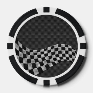Dekoration der Flachbildschirme für Kohlenstofffas Pokerchips