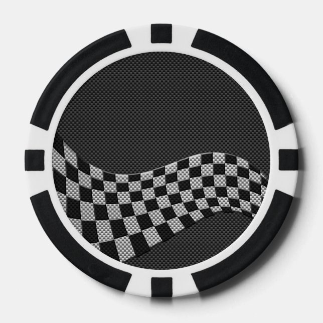Dekoration der Flachbildschirme für Kohlenstofffas Pokerchips (Vorderseite)