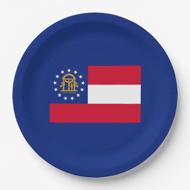 Dekoration der georgischen Staatsflagge Pappteller (Vorderseite)