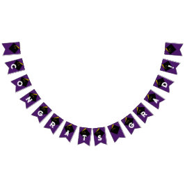 Dekoration der Glückwünsche der lila Graduierungsp Wimpelkette