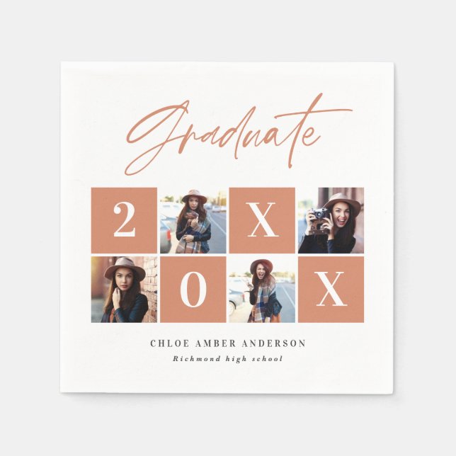 Dekoration der Graduierungspartei für geometrische Serviette (Vorderseite)
