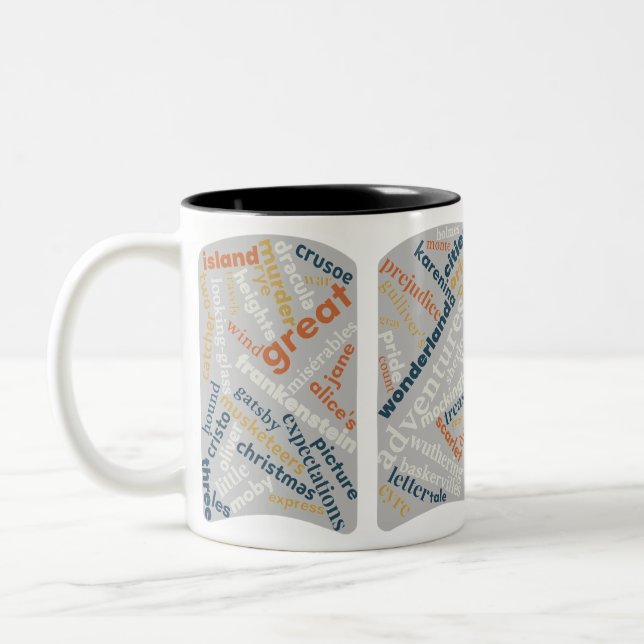Dekoration der klassischen Buchliteratur auf der T Zweifarbige Tasse (Links)