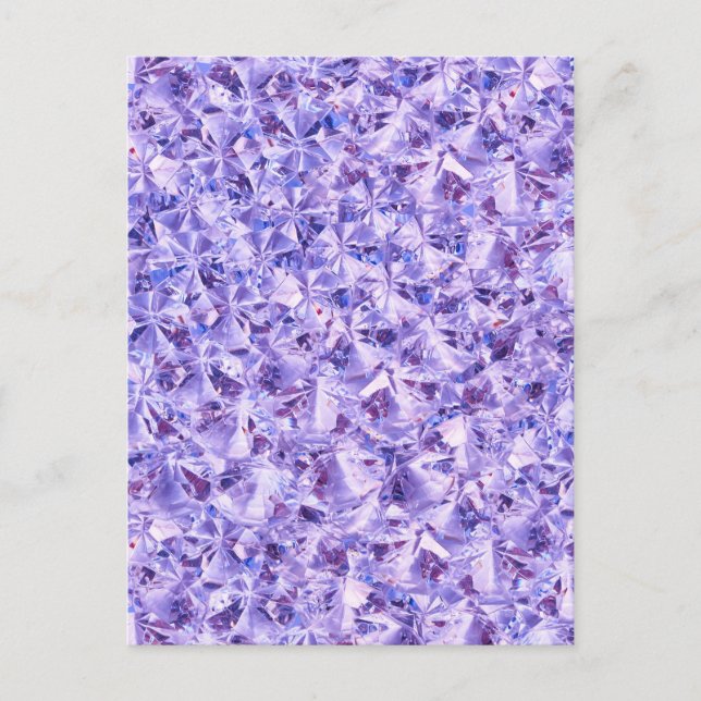 Dekoration der Lila Diamantkristalle Postkarte (Vorderseite)