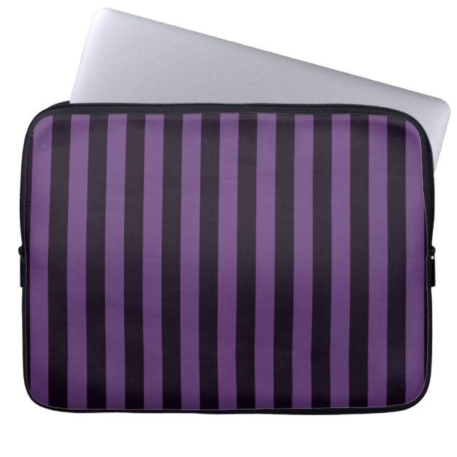 Dekoration der lila vertikalen Streifen Laptopschutzhülle (Vorderseite)