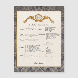 Dekoration der Magnetkarte des französischen Kühls