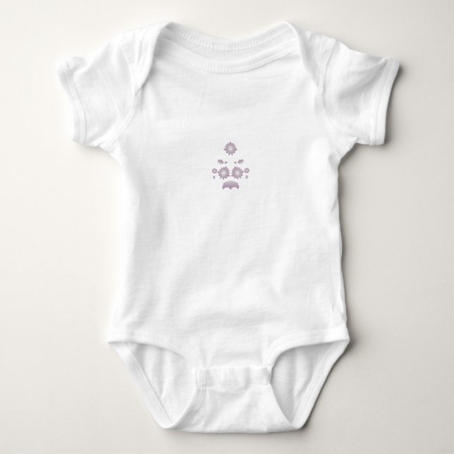 Dekoration der Rose Milk White Classic Baby Strampler (Vorderseite)