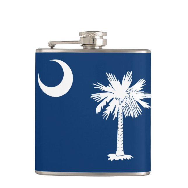 Dekoration der Staatsflagge von South Carolina Flachmann (Vorderseite)