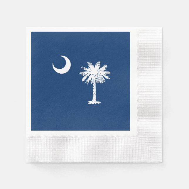 Dekoration der Staatsflagge von South Carolina Serviette (Vorderseite)