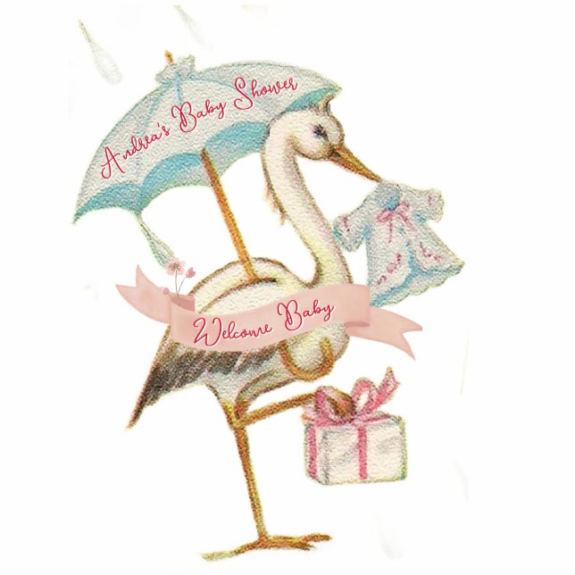 Dekoration der Stork-Wildblume Ribbon und Bow Freistehende Fotoskulptur (Vorne)