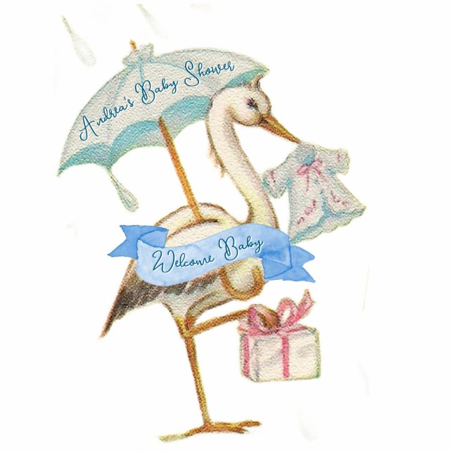 Dekoration der Stork-Wildblume Ribbon und Bow Freistehende Fotoskulptur (Vorne)