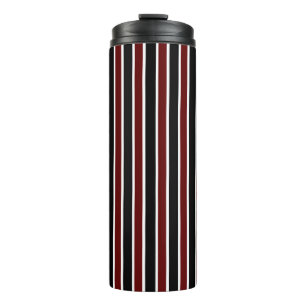 Dekoration der vertikalen schwarzen Maroon-Streife Thermosbecher