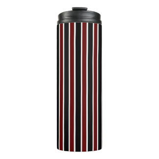 Dekoration der vertikalen schwarzen Maroon-Streife Thermosbecher