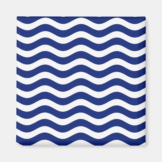 Dekoration der Wavy Navy Stripes Magnet (Vorne)