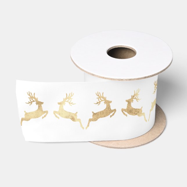 Dekoration der Weihnachtsfeiertage Rentier Satinband (Spule)