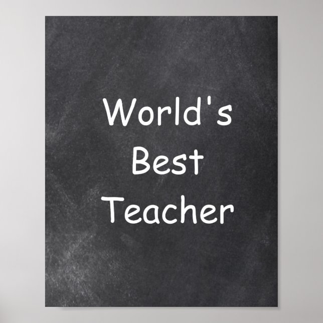 Dekoration der weltbesten Lehrer-Chalkboard-Klasse (Vorne)