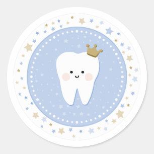 Dekoration des First Tooth Party. Für einen klein Runder Aufkleber