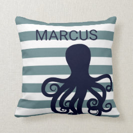 Dekoration des Octopus Sea Animal Nautical Ocean K Kissen