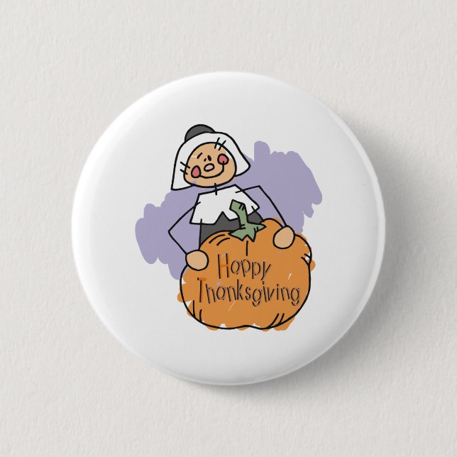 Dekoration des Pilgrim-Erntedanks Button (Vorderseite)