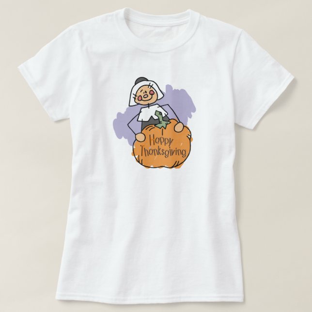 Dekoration des Pilgrim-Erntedanks T-Shirt (Design vorne)