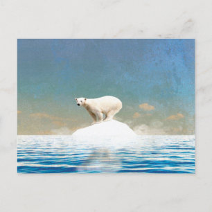Dekoration des Polarbären Zuhause Office Ankündigungspostkarte