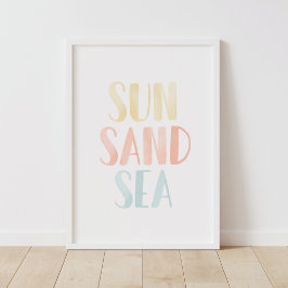 Dekoration des Sun Sand Sea Watercolor Beach Kinde