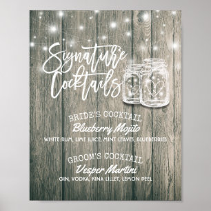 Dekoration für Hochzeiten Unterschrift Cocktail Dr