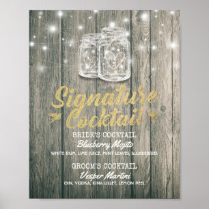 Dekoration für Hochzeiten Unterschrift Cocktail Dr