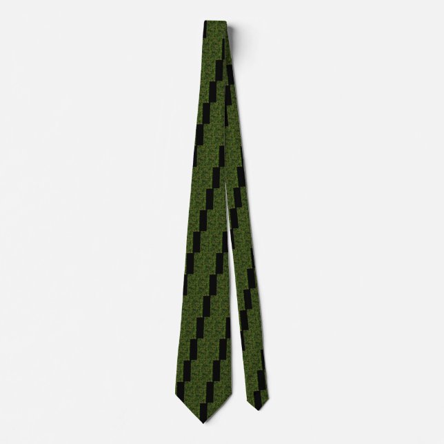 Dekoration im Holzstil: Digital Green Camouflage Krawatte (Vorderseite)