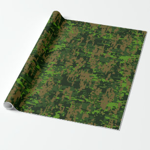 Dekoration im Holzstil für digitale Camouflage Akz Geschenkpapier