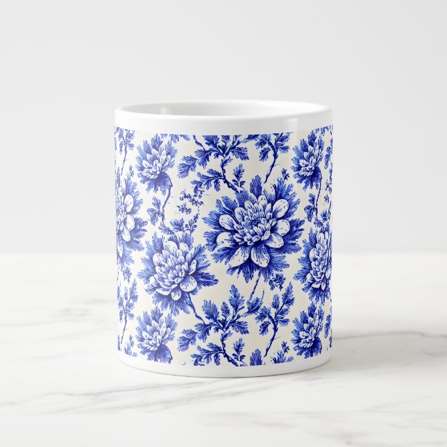 Dekoration in französischer Landschaft in Weiß und Jumbo-Tasse (Vorderseite)
