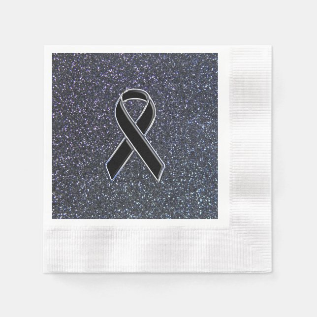 Dekoration mit Akzent-Dekoration aus schwarzem Ban Serviette (Vorderseite)