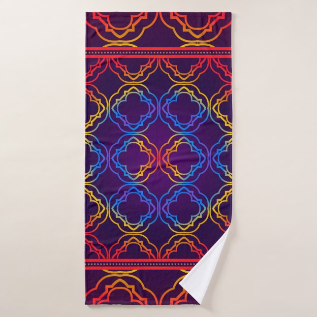 Dekoration mit geometrischer Dekoration. Sym Badehandtuch (Badehandtuch)