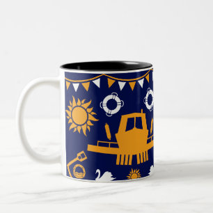 Dekoration und Geschenke von Narrowbooten Zweifarbige Tasse