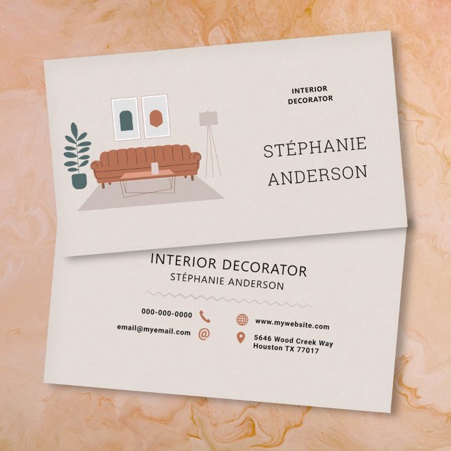 Dekoration und Innenarchitektur Visitenkarte (Decoration & Interior Designer Business Card)