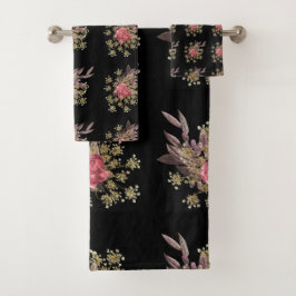 Dekoration von Blume Badhandtuch Set