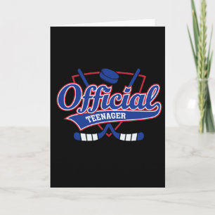 Dekoration zum 13. Geburtstag Hockey-Wintersport-F Karte