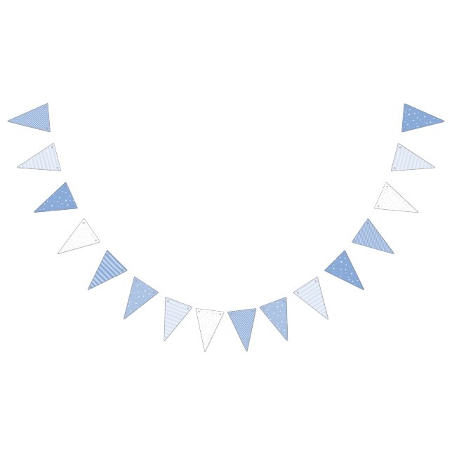 Dekorationen zum Kinderzimmer Blue & White Baby Bo Wimpelkette (Alle)