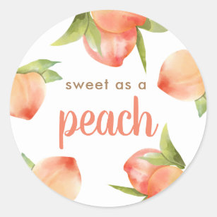 Dekorationen zum Thema Sweet as Peach Runder Aufkleber
