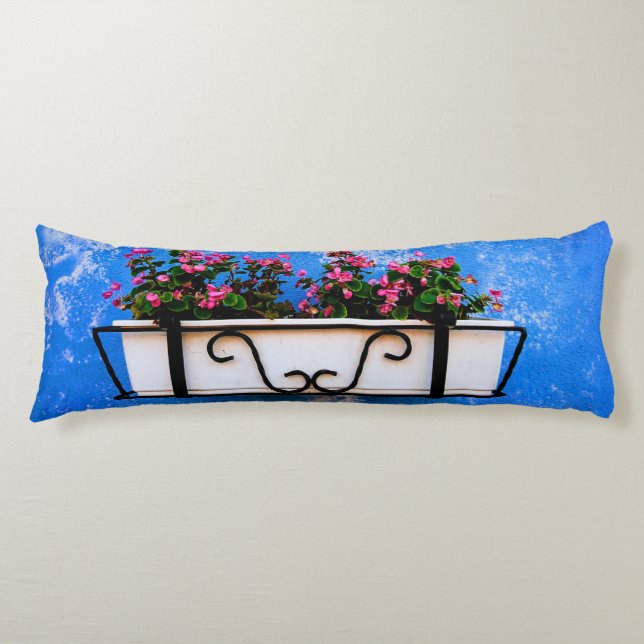 Dekorationsbett im Foto der mediterranen Blume Seitenschläferkissen (Vorderseite)
