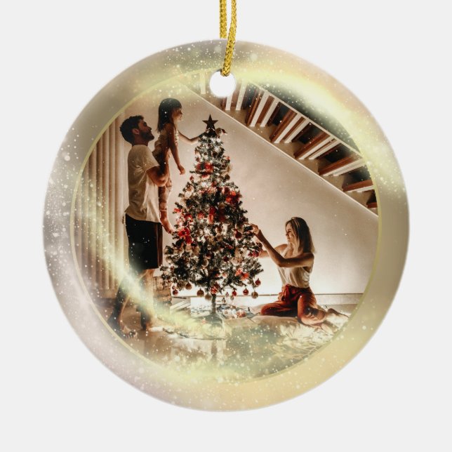 Dekorationsgeschenk für Ihr Foto Keramik Ornament (Vorne)