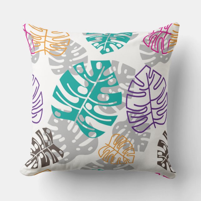 Dekorationskissen Blätter Kissen (Vorderseite)