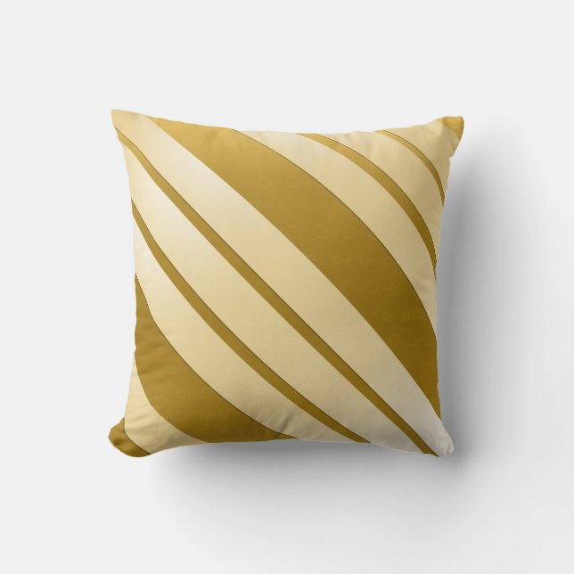 Dekorationskissen GOLD Dekor „schräge Linien " Kissen (Vorderseite)