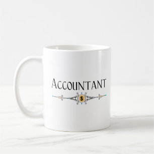 Dekorationslinie des Buchhalters Kaffeetasse