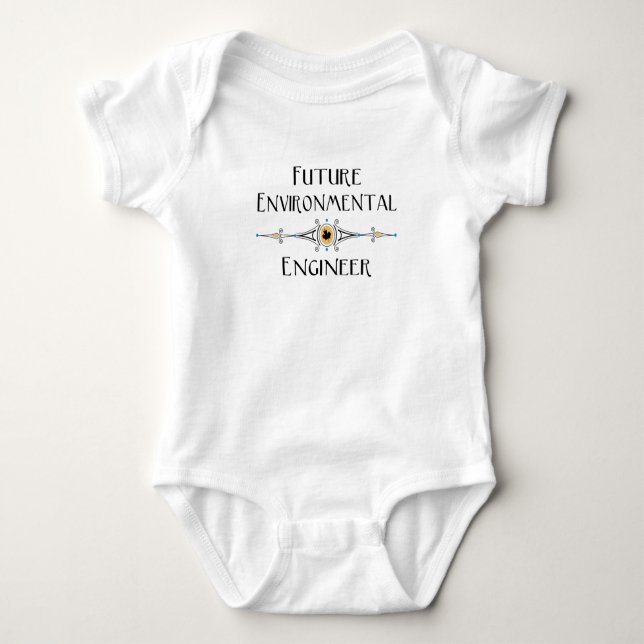 Dekorationslinie des künftigen Umweltingenieurs Baby Strampler (Vorderseite)