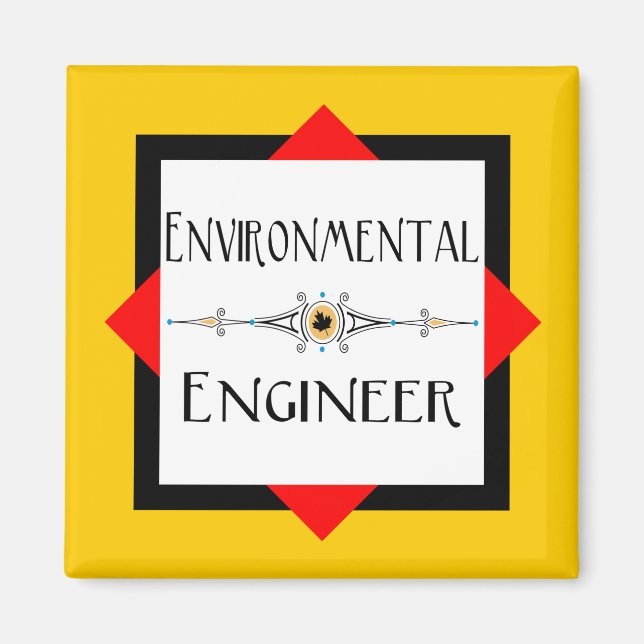 Dekorationslinie des Umweltingenieurs Magnet (Vorne)