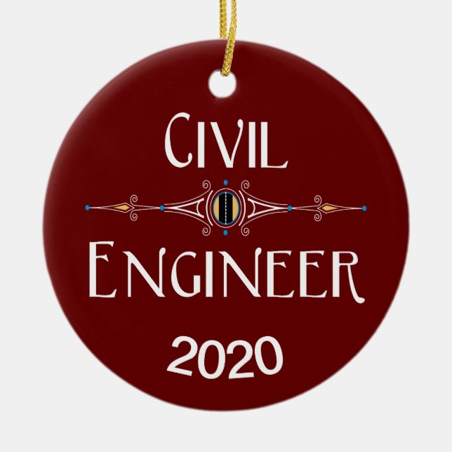 Dekorationslinie des zivilen Ingenieurs Keramik Ornament (Vorne)